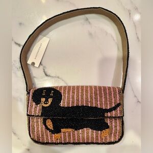 Beaded Dachshund Shoulder Bag